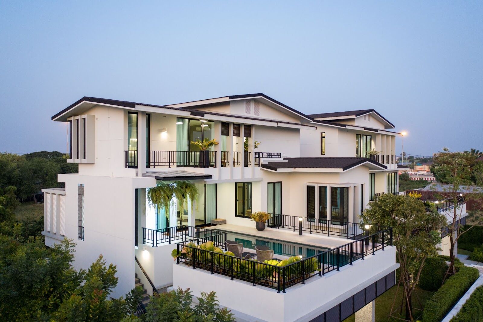 1 kanal House elevation, exterior design, corner plot., image size:1600x1066